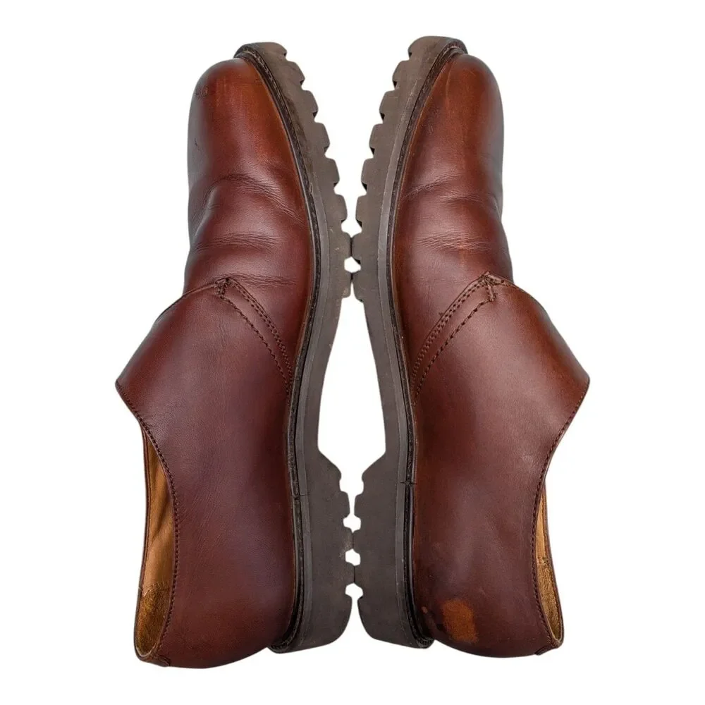 Florshiem Imperial Single Monk Strap Brown Leather Shoe Size 9D Dress Casual